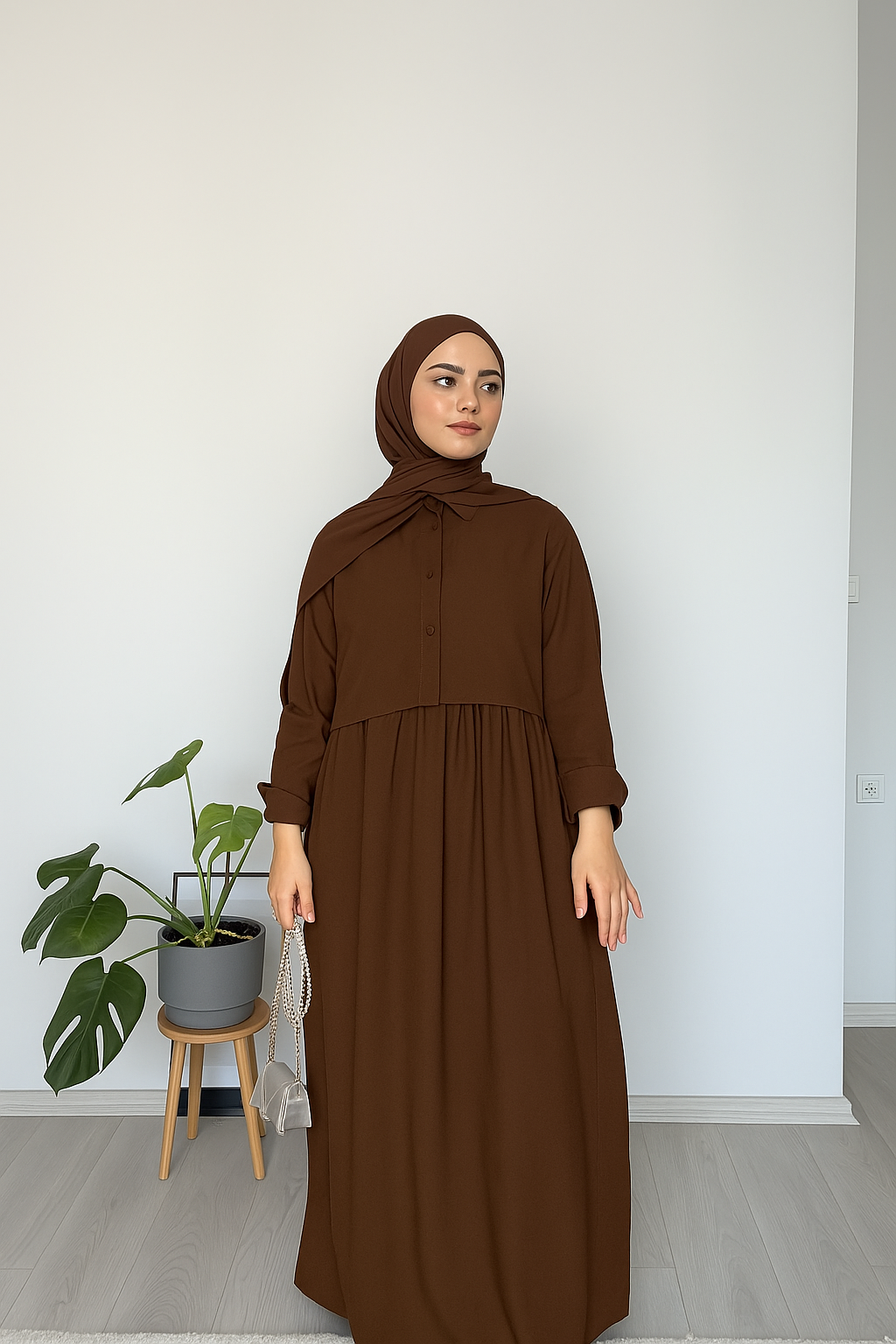 Soft CEY Crop Abaya