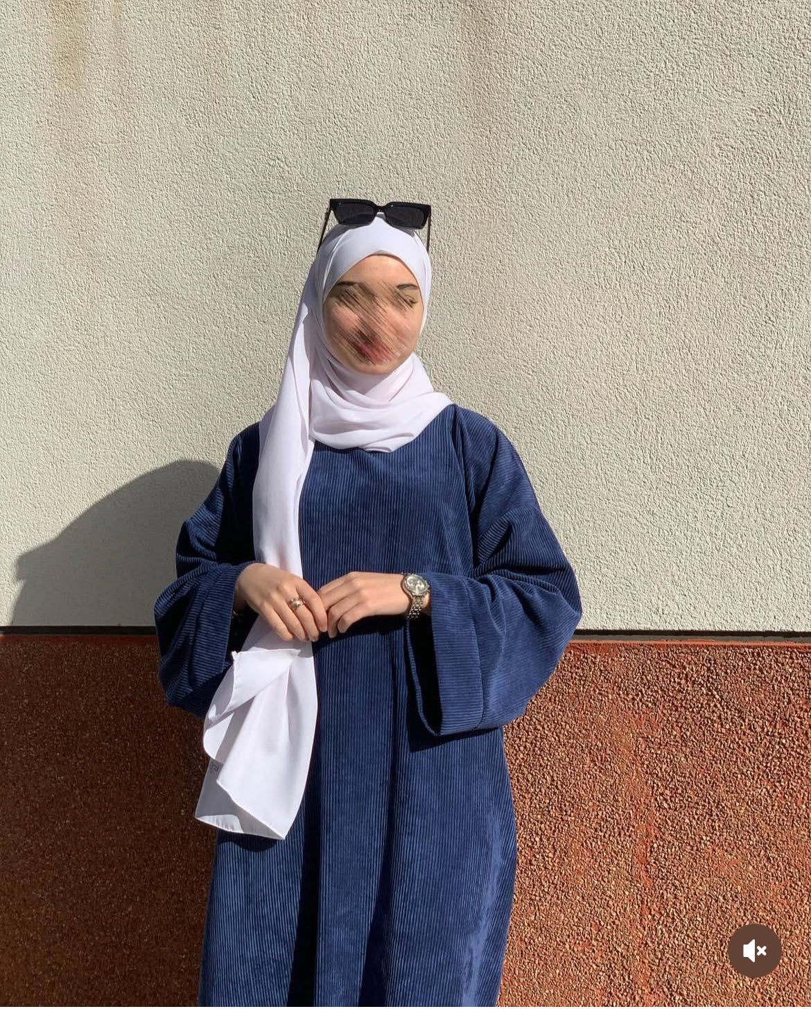 Navy Blue Winter Abaya