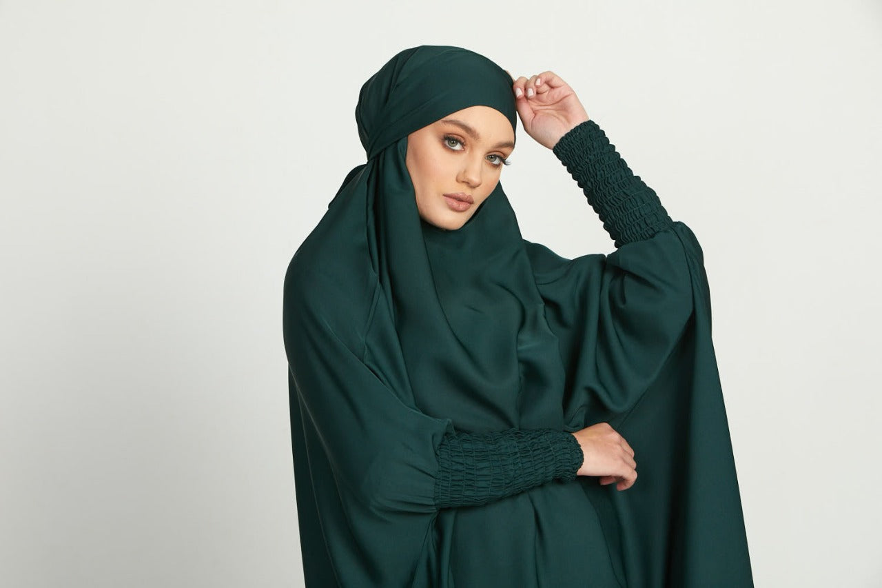 Green Nida Jilbab set