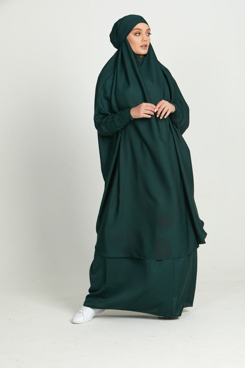 Green Nida Jilbab set