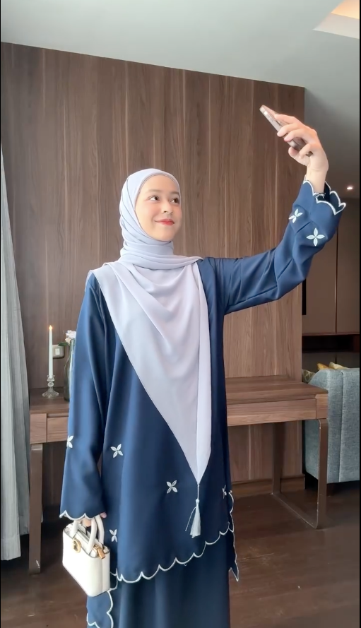 Soft Korean Nida Umbrella Set Modest Wear
