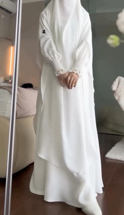 Soft Korean Nida Snowy Abaya Hajj Umrah