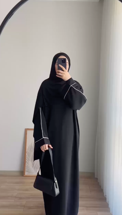 Soft Nida Piping Abaya