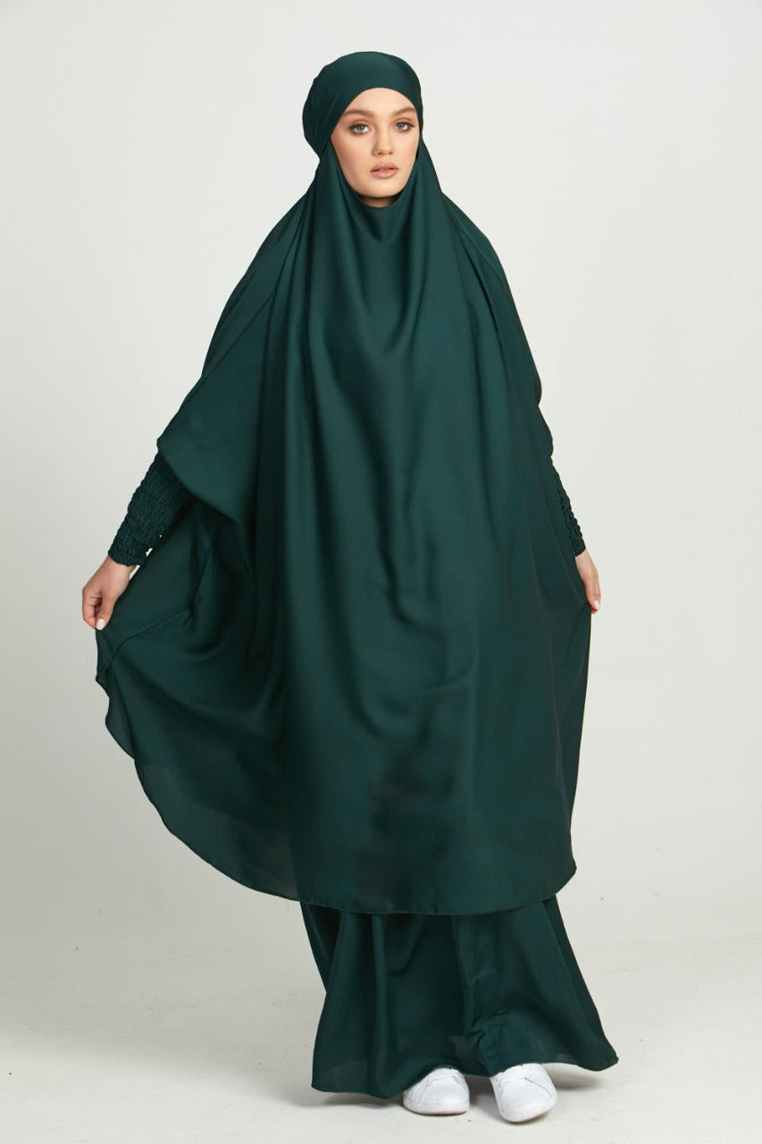 Green Nida Jilbab set