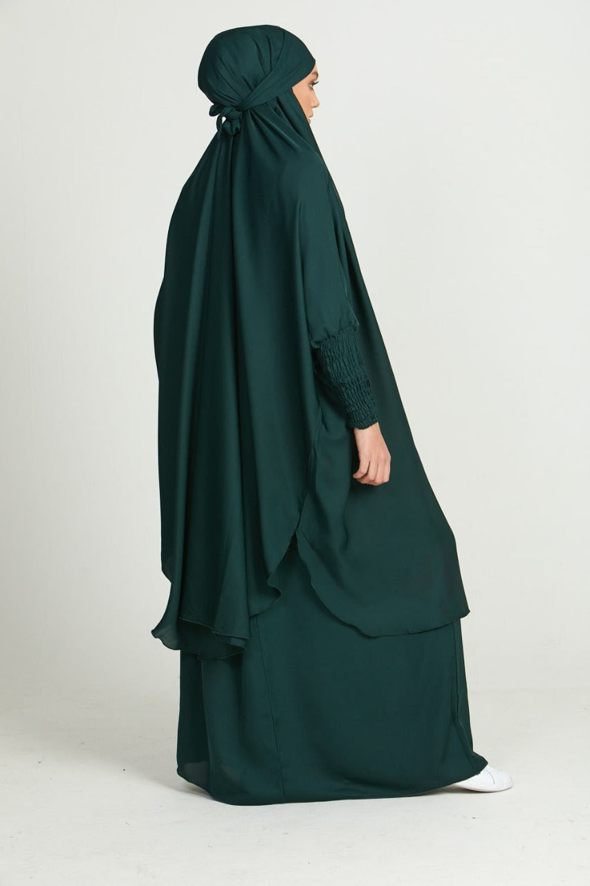 Green Nida Jilbab set