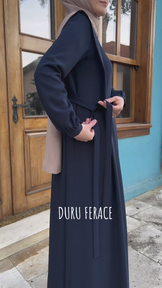 Navy blue nida spunky abaya