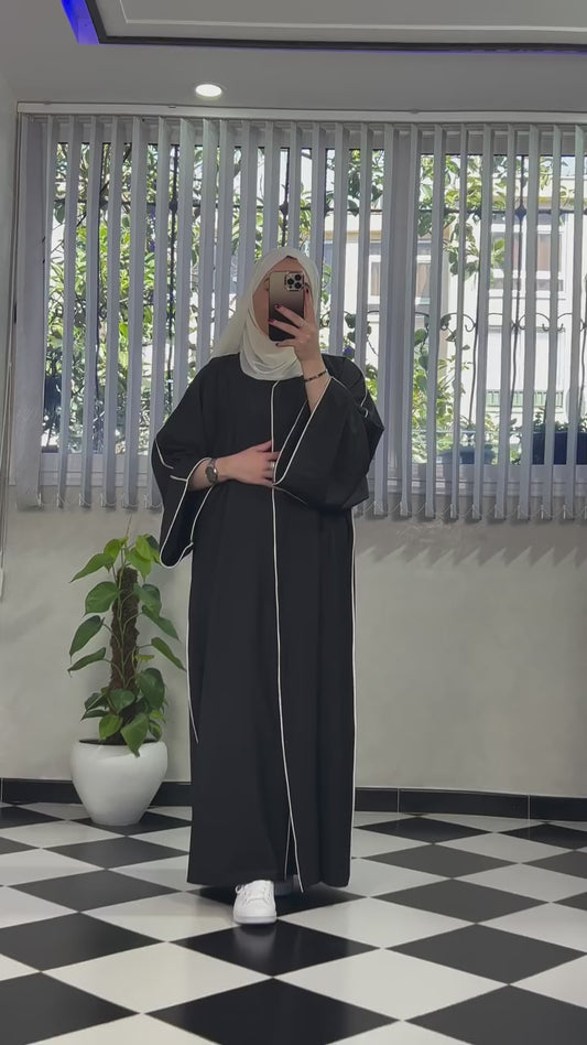 Black Nida Even Abaya