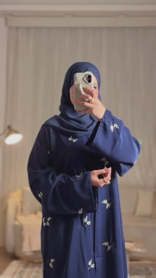 Navy Blue Nida Rosy abaya