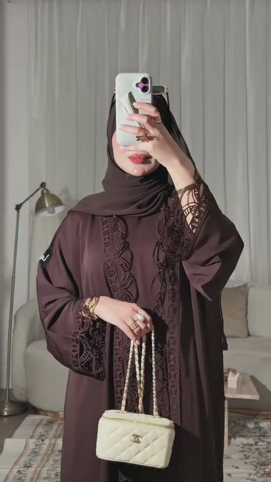 Chocolate Nida luxe abaya