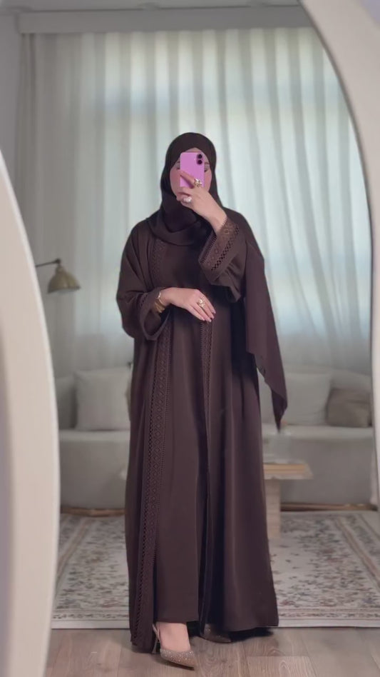 Chocolate Nida royale abaya
