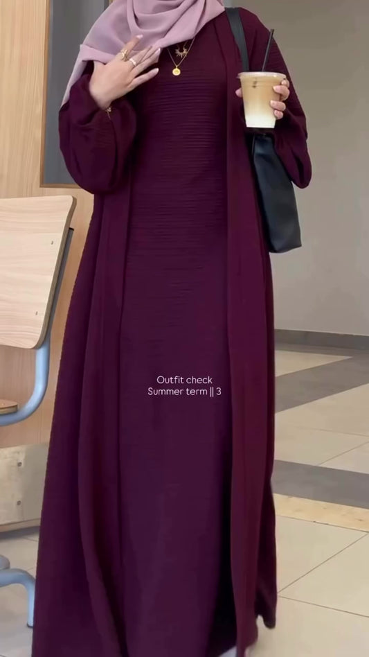 Maroon Zoom Regal Abaya